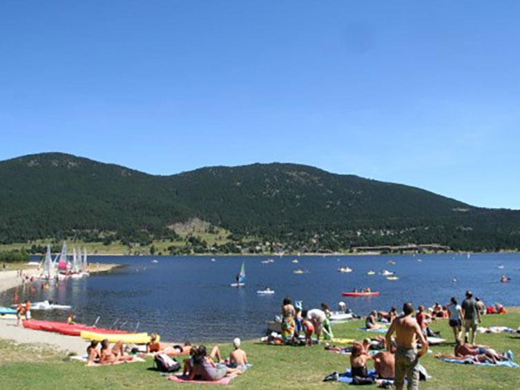 Lake at the nautical base at Les Angles