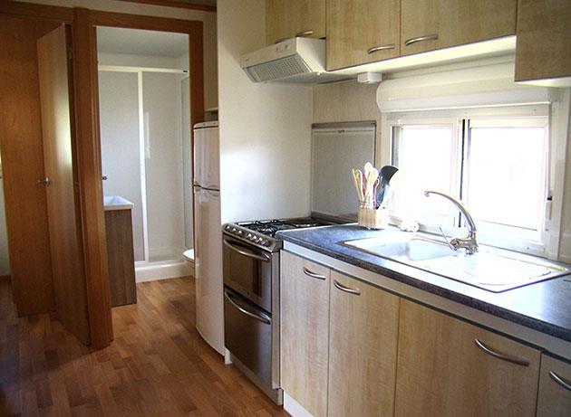 Kitchen in the 5-person mobile home